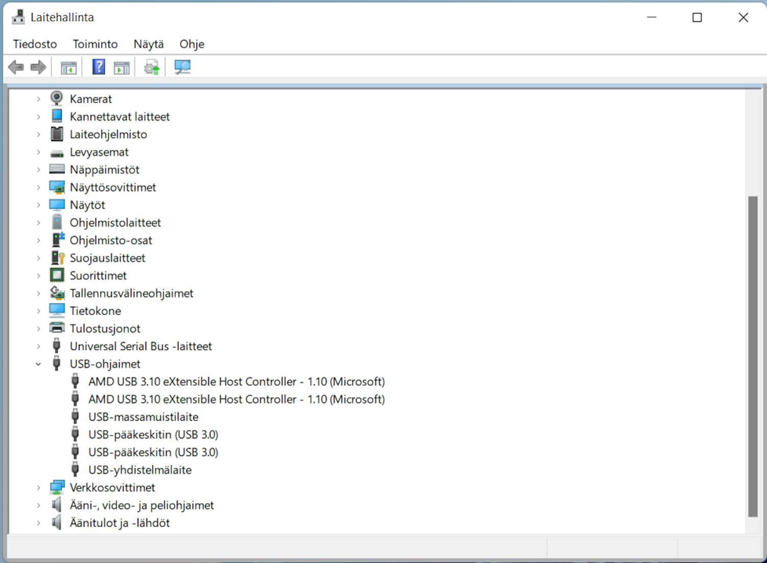 Vaihe 2: Laajenna luetteloa kohdassa USB-ohjaimet.